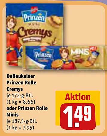 Prinzen Rolle Cremys oder Prinzen Rolle Minis