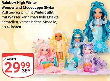 Rainbow High Winter Wonderland Modepuppe Skylar