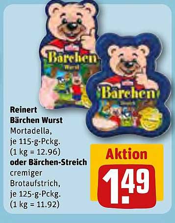 Reinert Bärchen Wurst