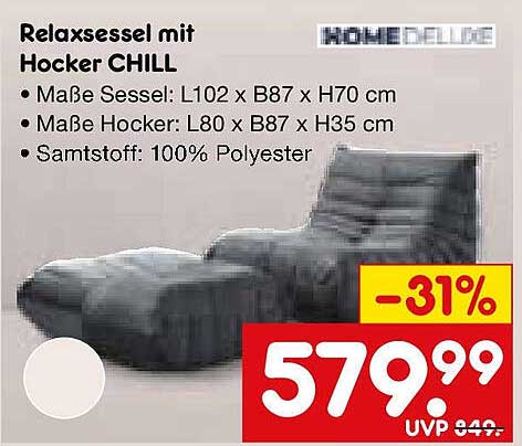 Relaxsessel mit Hocker CHILL