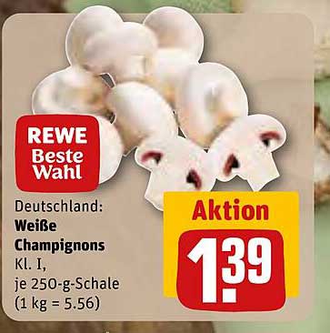 REWE Beste Wahl: Weiße Champignons Kl. I