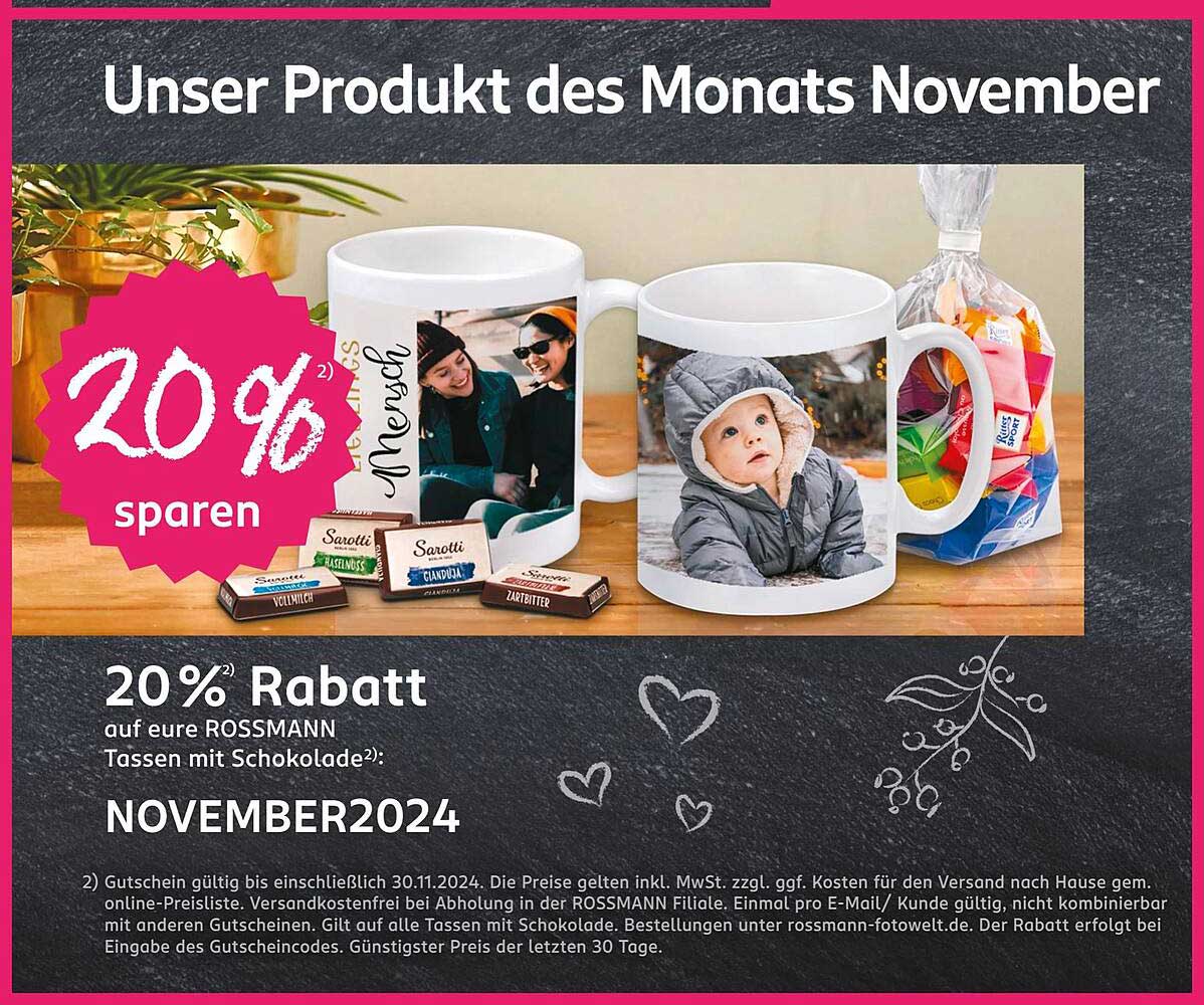 ROSSMANN Tassen mit Schokolade