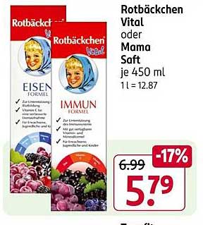 Rotbäckchen Vital oder Mama Saft