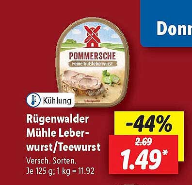 Rügenwalder Mühle Leberwurst/Teewurst