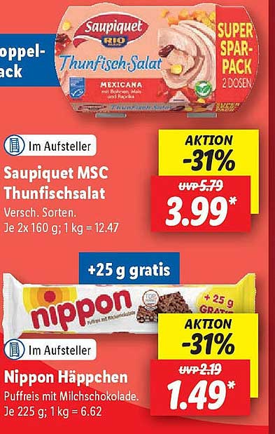 Saupiquet MSC Thunfischsalat  
Nippon Häppchen