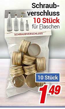 Schraubverschluss 10 Stück für Flaschen