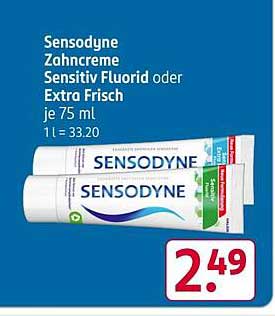 Sensodyne Zahnpasta Sensitiv Fluorid oder Extra Frisch