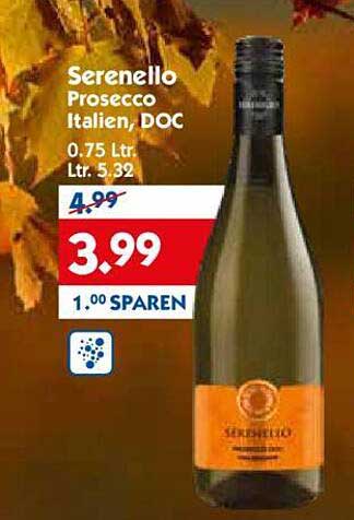 Serenello Prosecco Italien, DOC