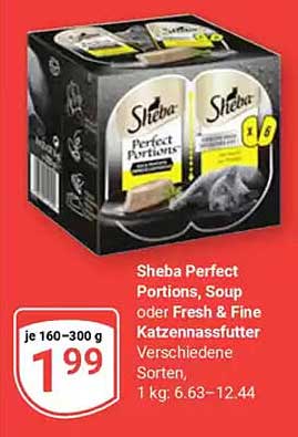 Sheba Perfect Portions, Soup oder Fresh & Fine Katzennassfutter