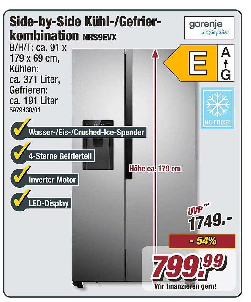 Side-by-Side Kühl-/Gefrierkombination NRS9EVX