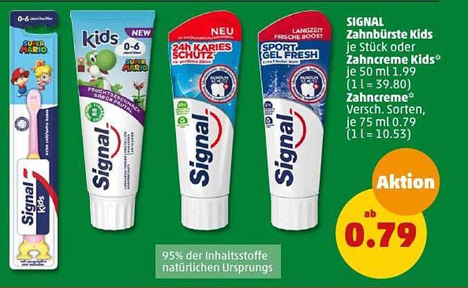 SIGNAL Zahnbürste Kids je Stück oder Zahnpasta Kids*