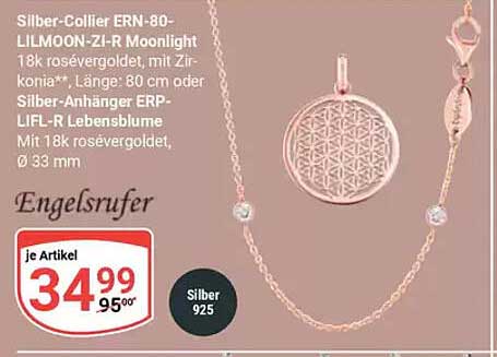 Silber-Collier ERN-80-LILMOON-ZI-R Moonlight