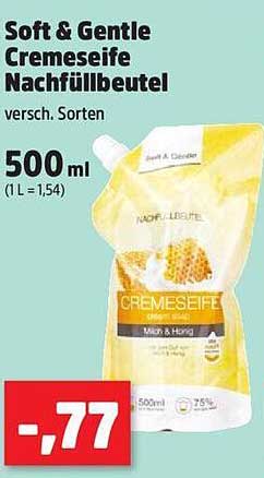 Soft & Gentle Cremeseife Nachfüllbeutel