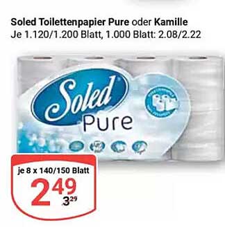 Soled Toilettenpapier Pure oder Kamille