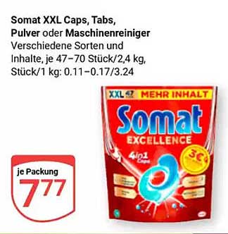 Somat XXL Caps, Tabs, Pulver oder Maschinenreiniger