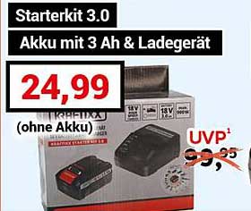 Starterkit 3.0 Akku mit 3 Ah & Ladegerät