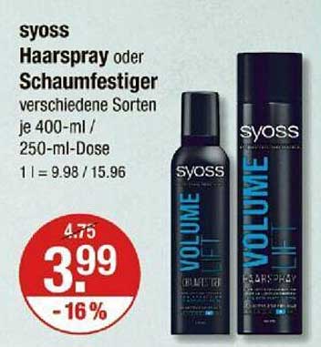 syoss Haarspray oder Schaumfestiger