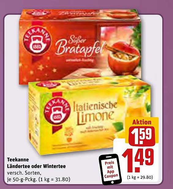 Teekanne Süßer Bratapfel oder Italienische Limone