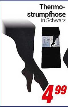 Thermo-strumpfhose in Schwarz