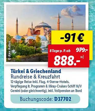 Türkei & Griechenland Rundreise & Kreuzfahrt