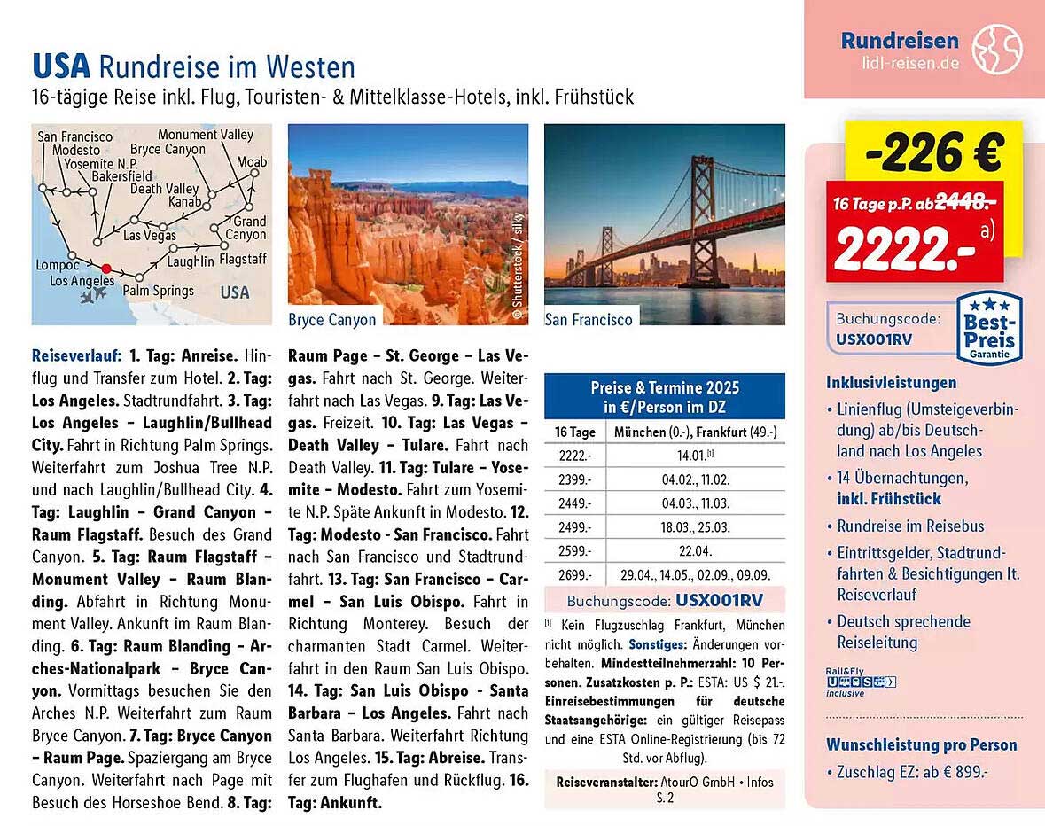 USA Rundreise im Westen