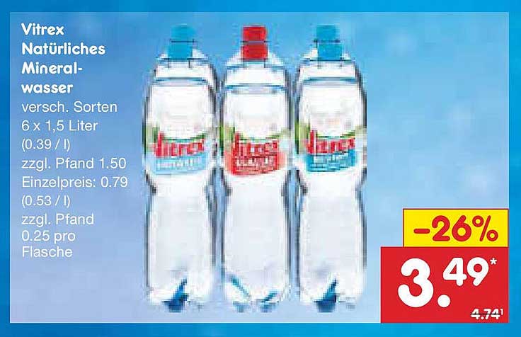 Vitrex Natürliches Mineralwasser