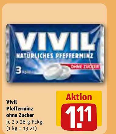 Vivil Pfefferminz ohne Zucker