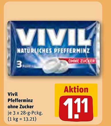 Vivil Pfefferminz ohne Zucker