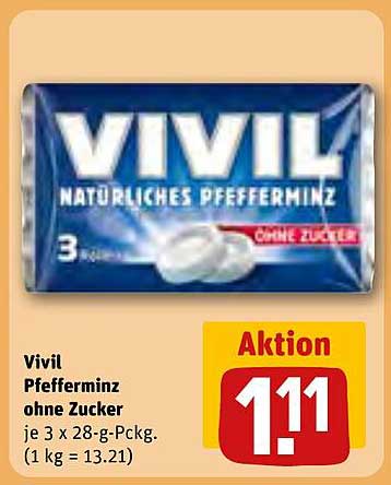 Vivil Pfefferminz ohne Zucker