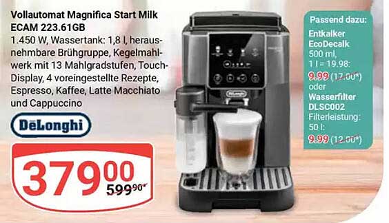 Vollautomat Magnifica Start Milk ECAM 223.61GB