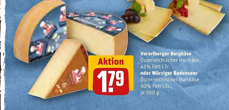 Vorarlberger Bergkäse oder Würziger Bodensee