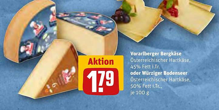 Vorarlberger Bergkäse oder Würziger Bodensee Österreichischer Hartkäse