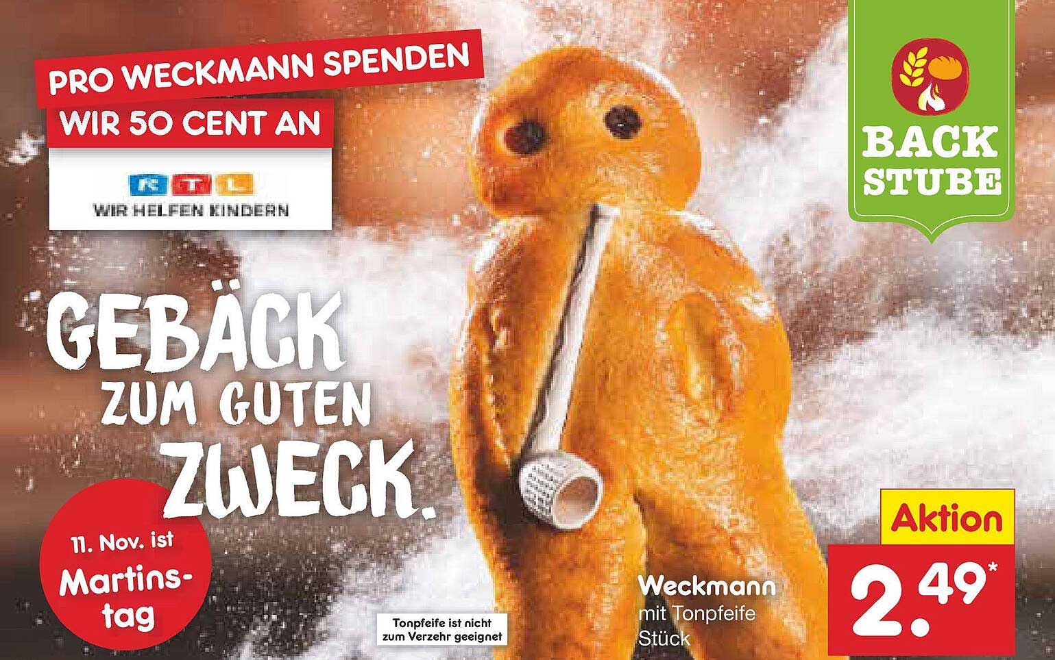 Weckmann mit Tonpfeife