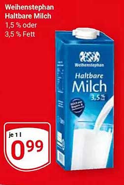 Weihenstephan Haltbare Milch