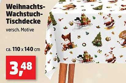 Weihnachts-Wachstuch-Tischdecke