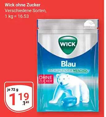 Wick ohne Zucker