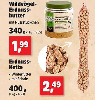 Wildvögel-Erdnussbutter  
Erdnuss-Kette