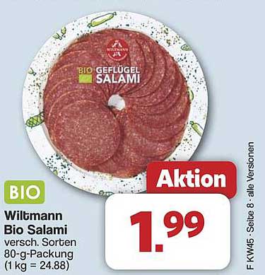 Wiltmann Bio Geflügel Salami