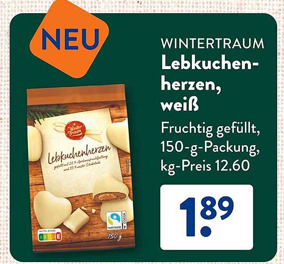 WINTERTRAUM Lebkuchenherzen, weiß