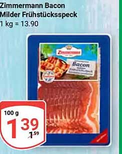 Zimmermann Bacon Milder Frühstücksspeck