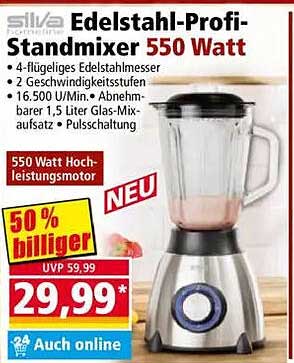 Edelstahl-Profi-Standmixer 550 Watt