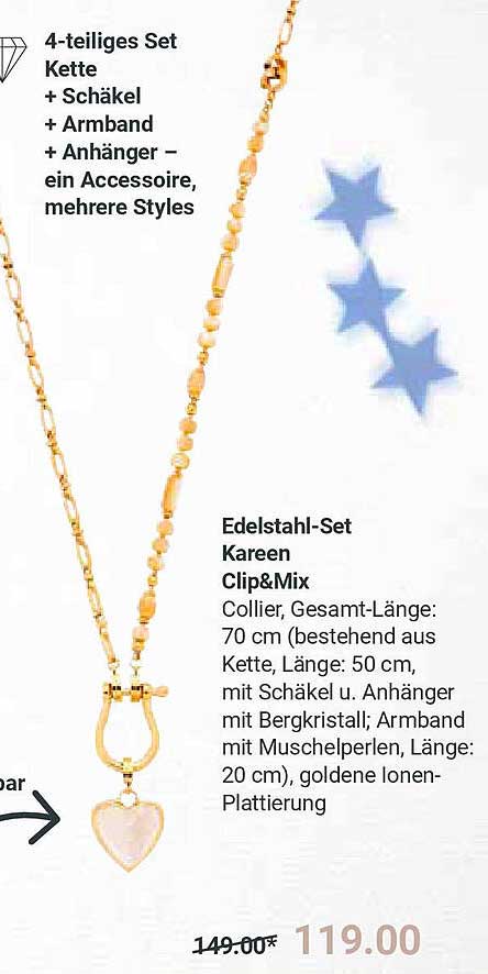 Edelstahl-Set Kareen Clip&Mix