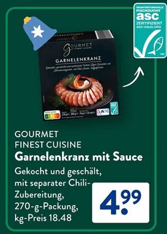 Garnelenkranz mit Sauce