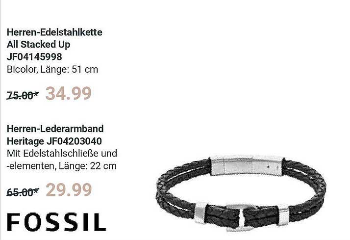 Herren-Edelstahlkette All Stacked Up  
Herren-Lederarmband Heritage