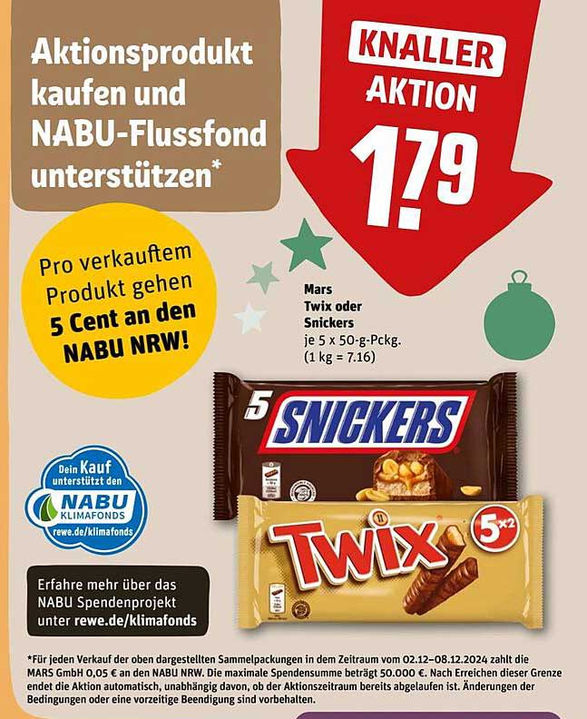 Mars Twix oder Snickers