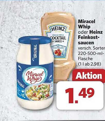 Miracel Whip oder Heinz Feinkostsaucen