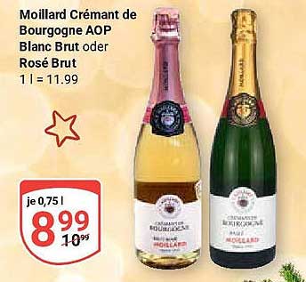 Moillard Crémant de Bourgogne AOP Blanc Brut oder Rosé Brut