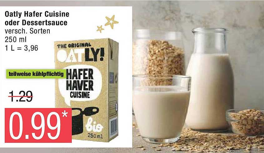 Oatly Hafer Cuisine oder Dessertsauce