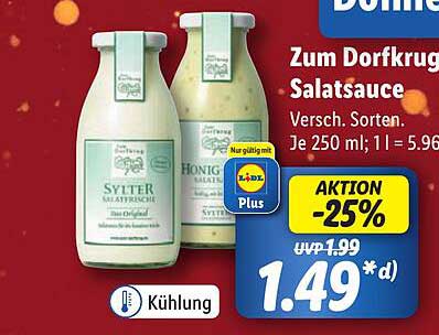 Zum Dorfkrug Salatsauce