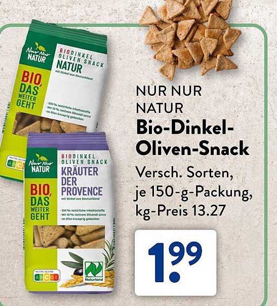 Bio-Dinkel-Oliven-Snack